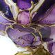 Stylish Kalina Poland vase. Floral decoration. Unique signed piece, 27 cm