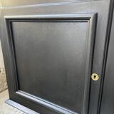 Brutalist black sideboard from the 60s