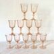 Vintage rose stemmed glasses -Rosaline Arcoroc