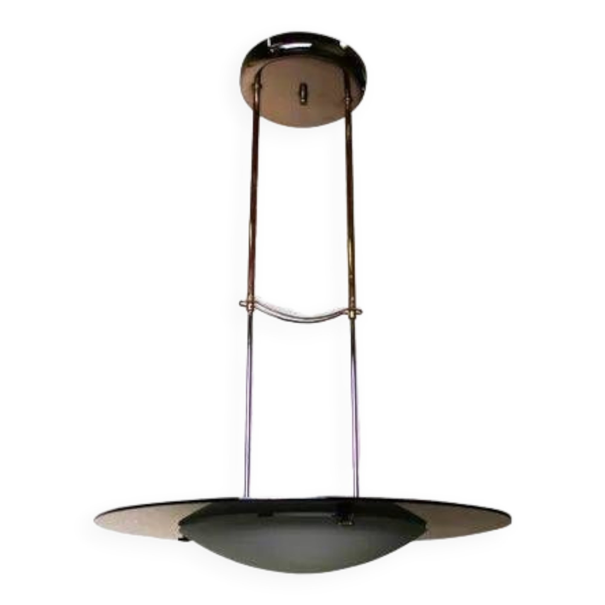 Modernist glass pendant light, 70s