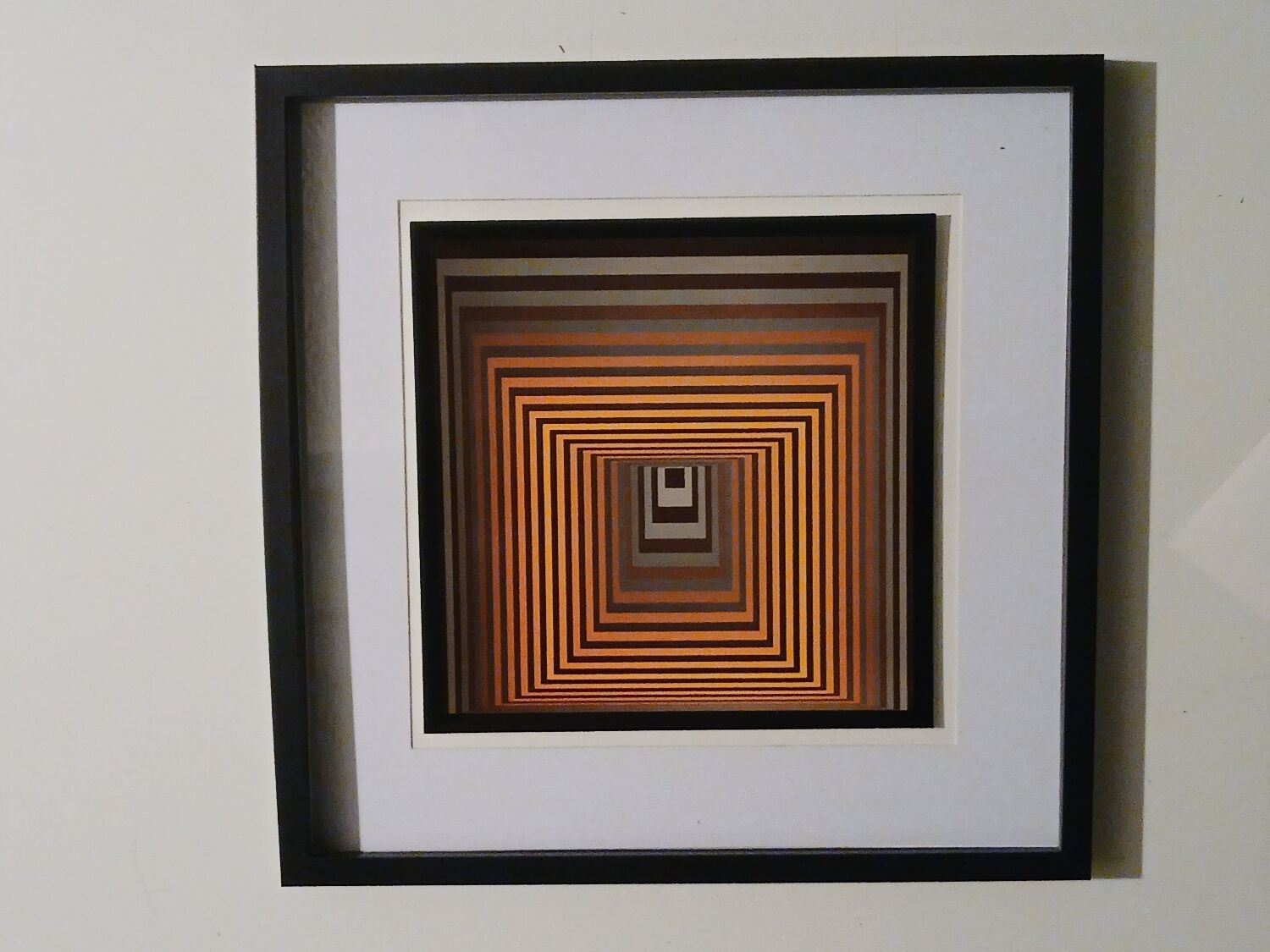 Triptych Vintage Optical Art - Victor Vasarely - 3 Frames 40