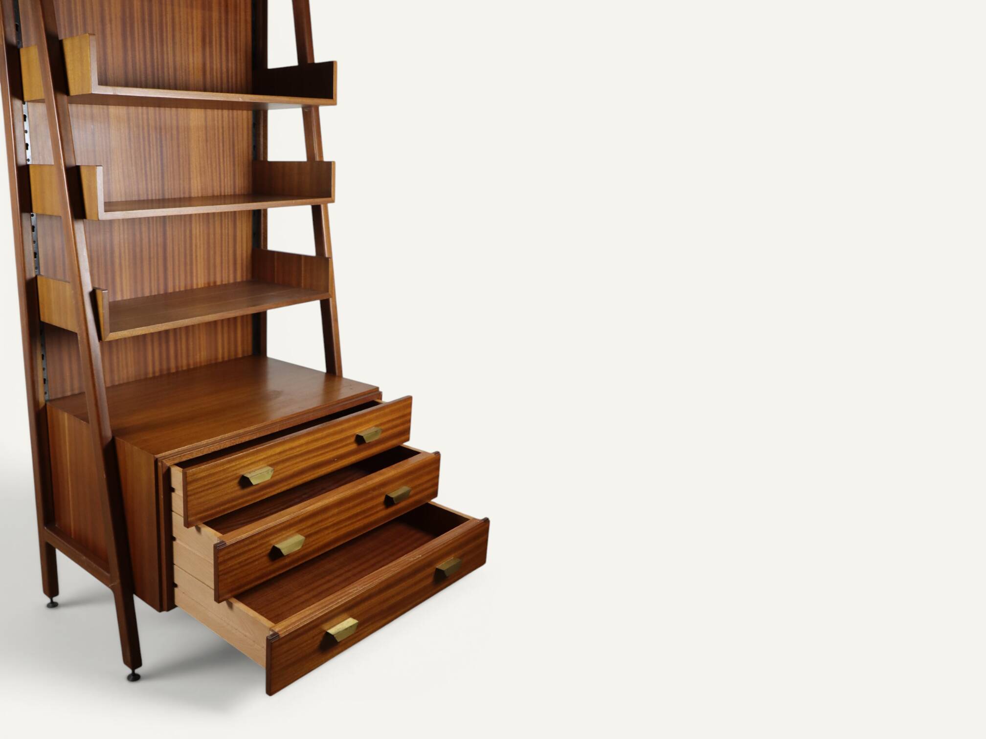 Vintage Italian wooden library - 1960s