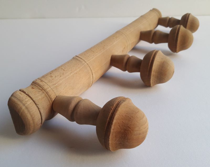 Coat rack integrated wood wall mounts