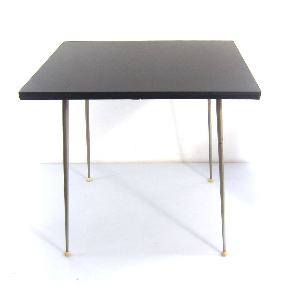 1960s Modernist Side Table in Charcoal Grey Formica