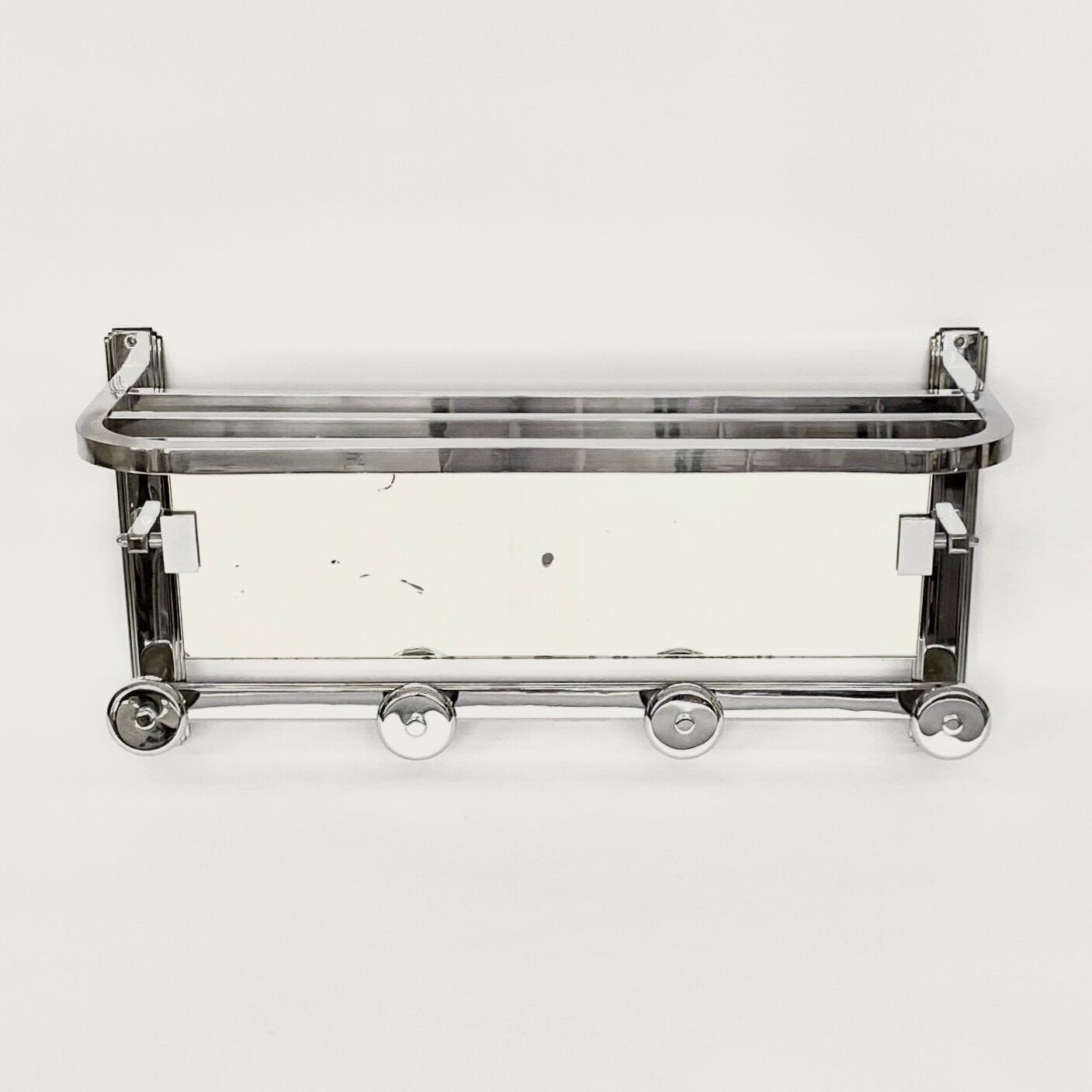 Art deco mirror coat rack