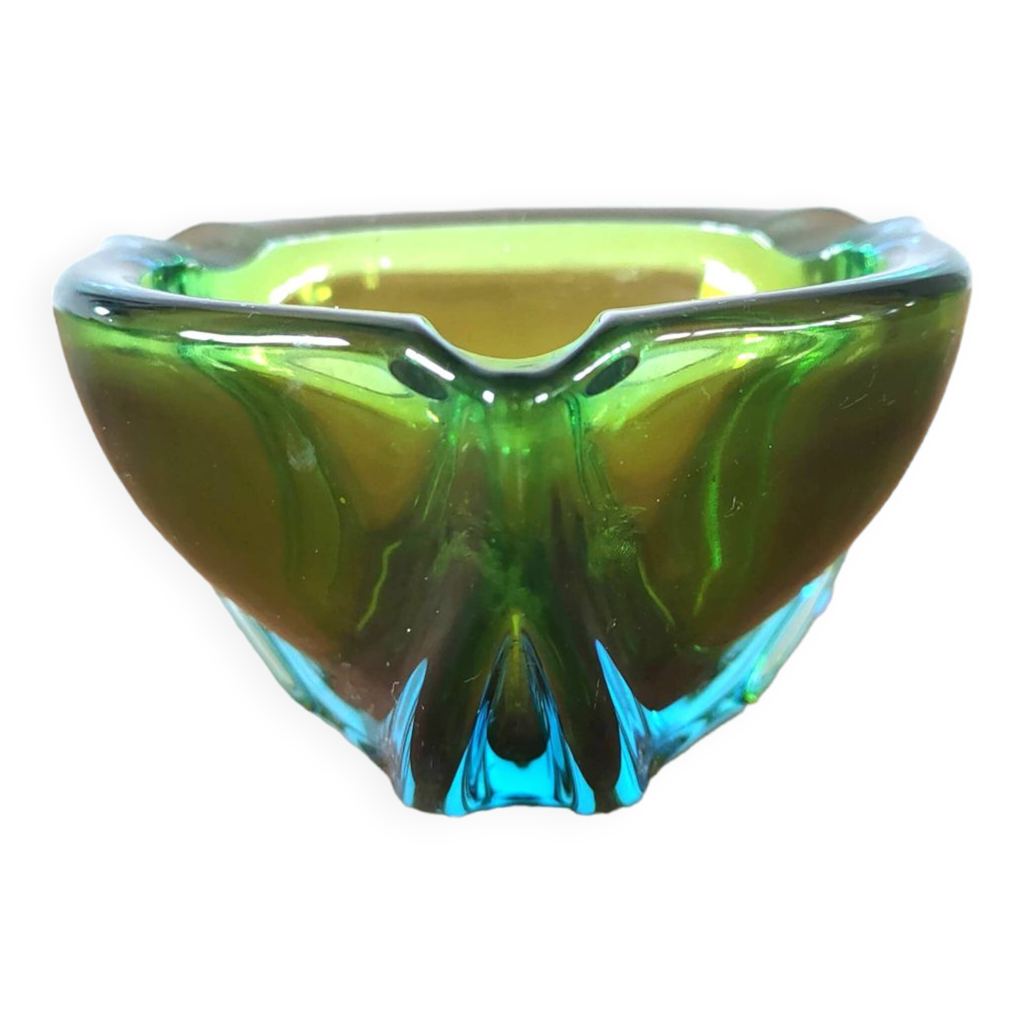 Sommerso ashtray in Murano glass 60s design