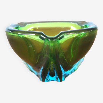 Sommerso ashtray in Murano glass 60s design