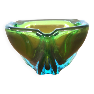 Sommerso ashtray in Murano glass 60s design