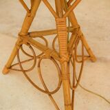 Vintage rattan floor lamp
