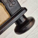 1950s, Danish vintage relax armchair, furniture velour, ash wood.