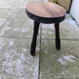 Old vintage oval tripod stool