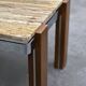 Italian 1970s coffee table in Breccia Sarda marble & steel legs – caramel tones