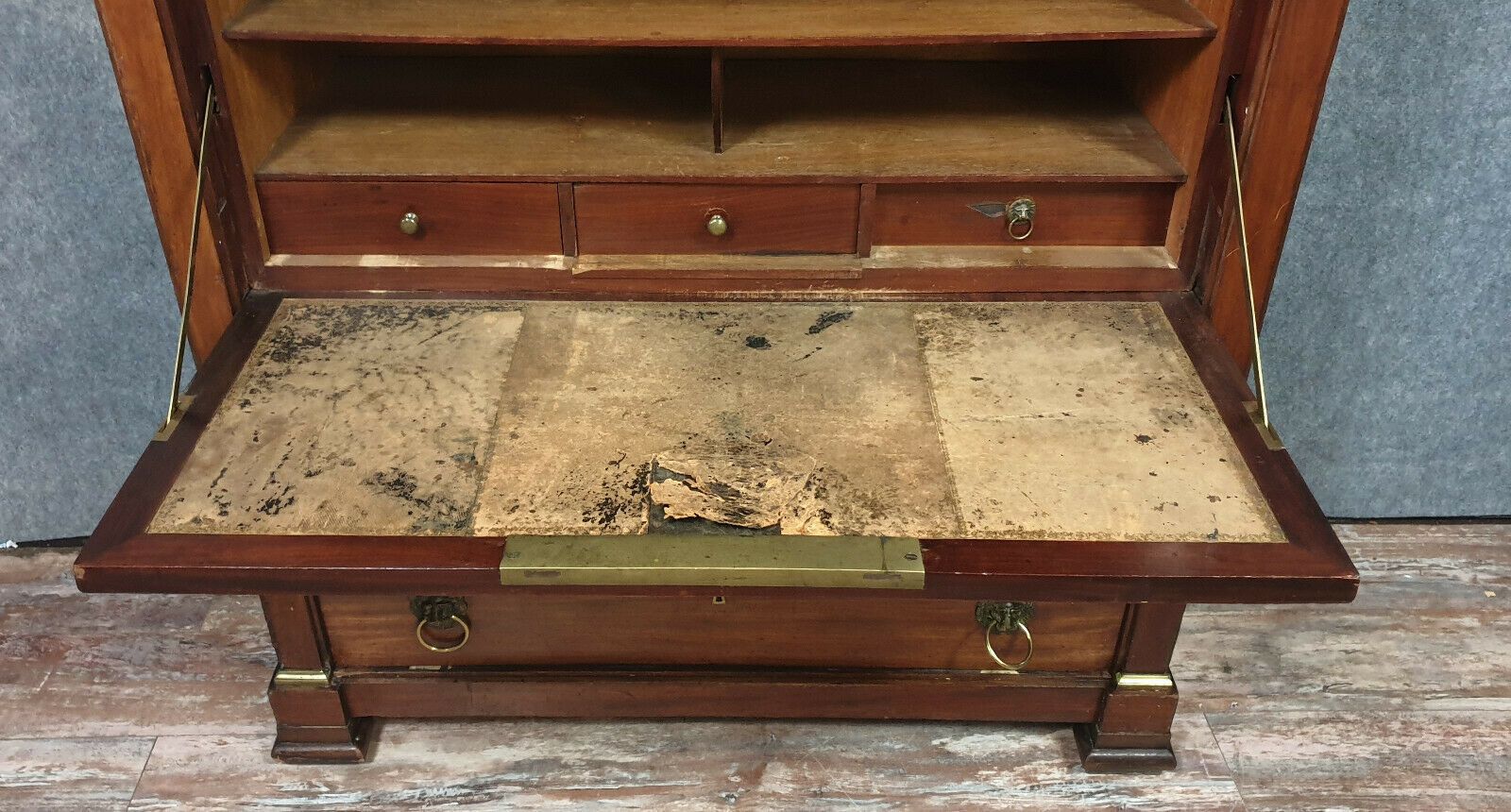 Secretary in false pretence of weekly Empire era in mahogany around 1810