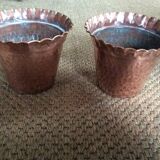 Paire de cache pots en cuivre