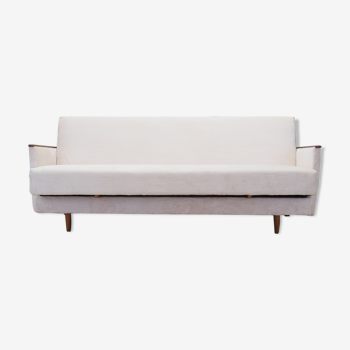 Ecru folding sofa, Danish design, 1960s, production: Denmark