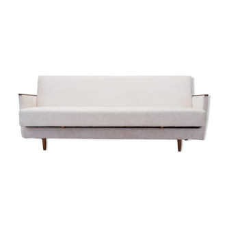 Ecru folding sofa, Danish design, 1960s, production: Denmark