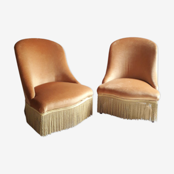 Paire de fauteuils crapaud