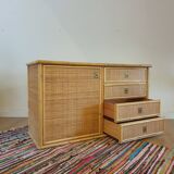Rattan sideboard by Dal Vera