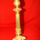 Bronze and brass candlestick, "Restoration" style, electrified as a lamp base.