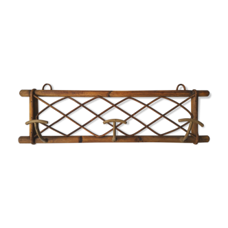 Rattan coat rack