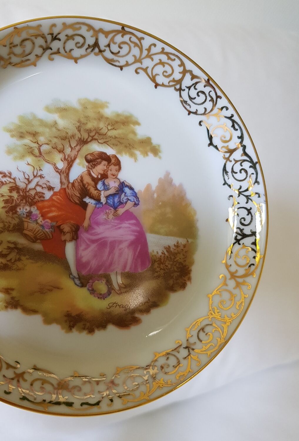 Assiette creuse Gloria porcelaine fine Fragonard