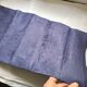 Serviette de table ancienne brodée AC violette