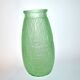 Large art deco vase in uranium-bearing dichroic green glass