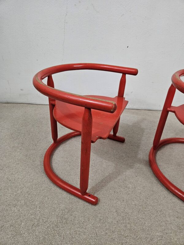 Paire de chaises enfant Karin Mobring - Chaise Ikéa Vintage