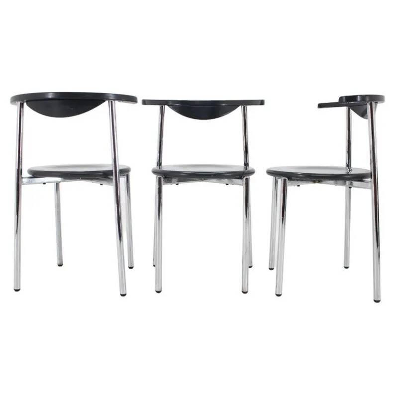 Set of Three Mid Century Dining Chairs, Germany, 1980s