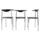 Set of Three Mid Century Dining Chairs, Germany, 1980s