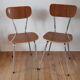Duo de chaises en formica années 70