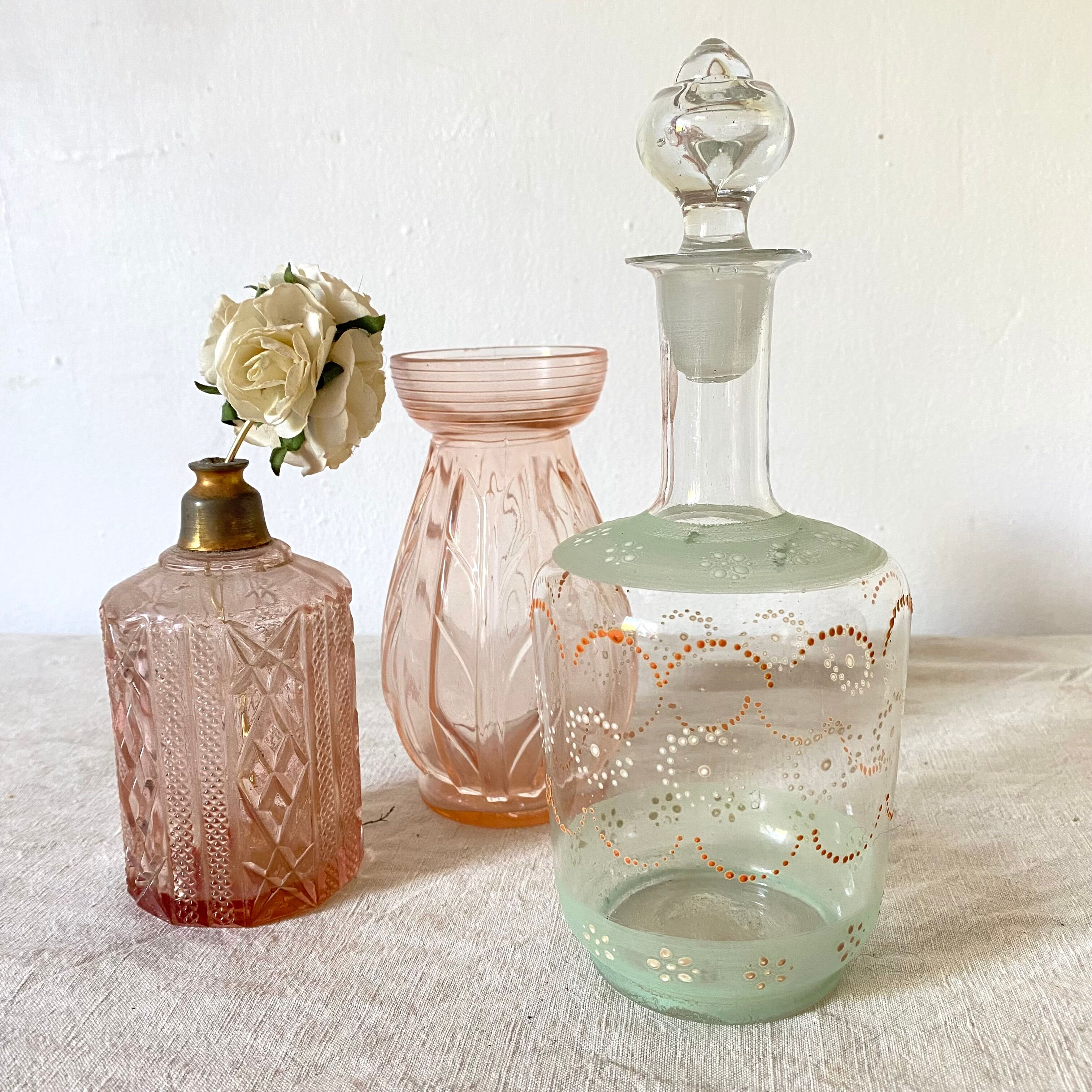 Antique carafe with hand decoration