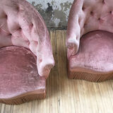 Armchairs pink captionne toad