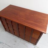 Vintage mahogany filing cabinet with drawers