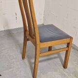 Set of 6 chairs with upholstered seats