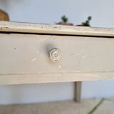 Patinated coffee farmhouse or living room table