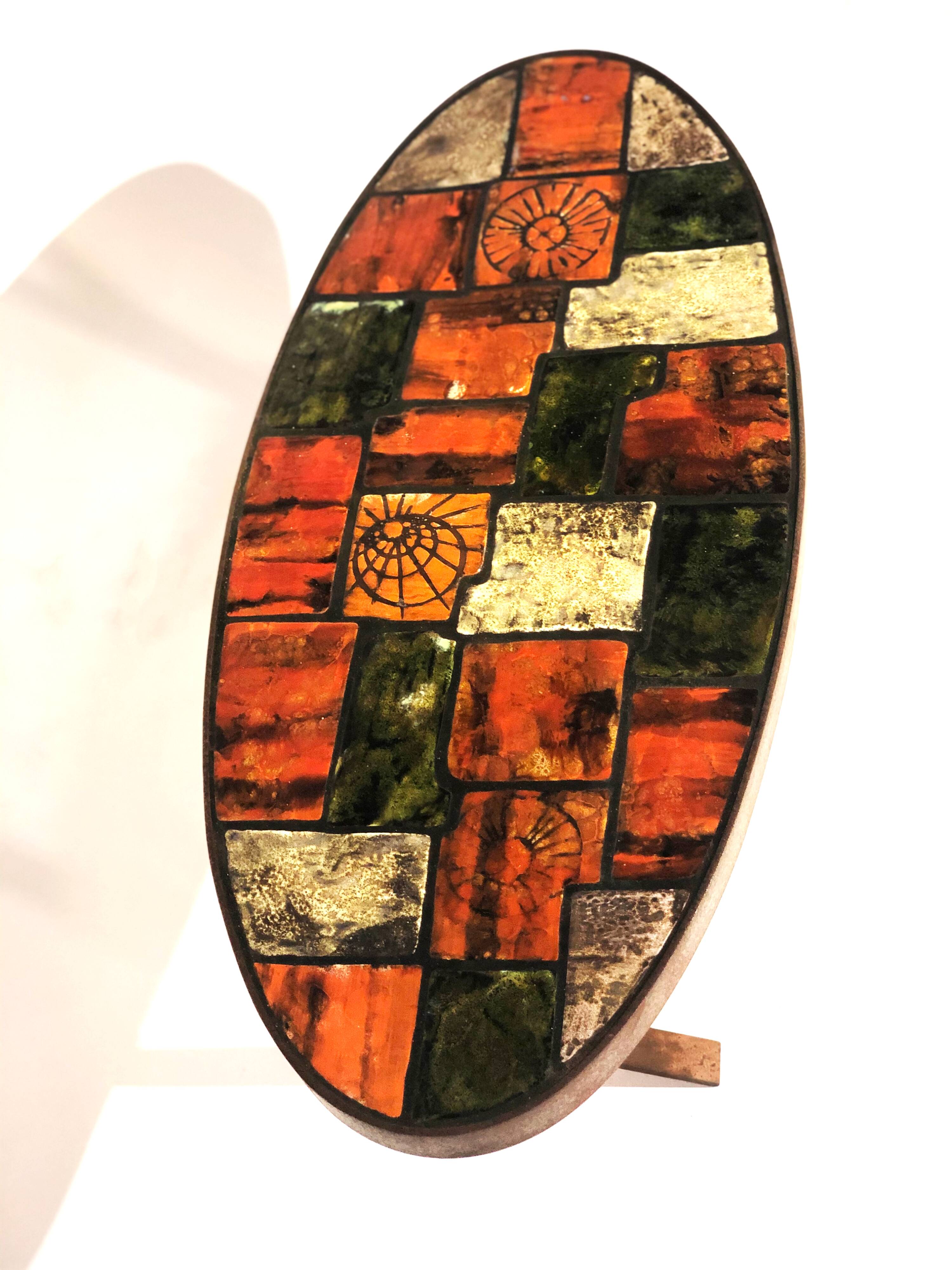 Ceramic and metal coffee table - 1960