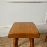 Elm stools by Pierre Chapo