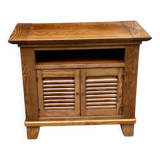 Scandinavian solid wood sideboard with 2 doors, 100cm