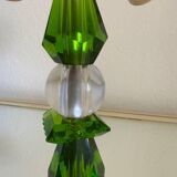 Art Deco Emerald Crystal Lamp