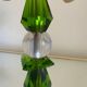 Lampe cristal émeraude Art Déco
