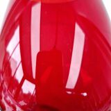 Vintage empoli italian glass red brandy type footed vase
