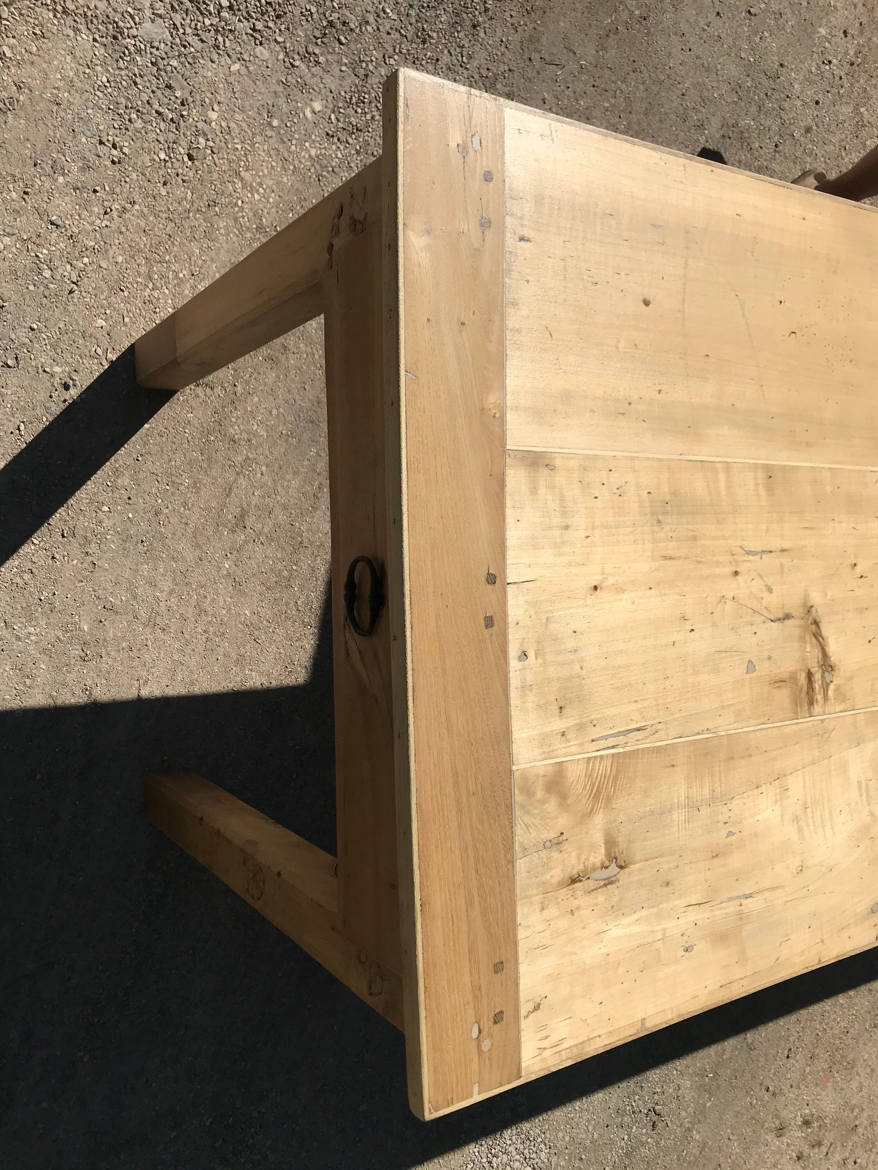 Renovated and enhanced old farm table 19th