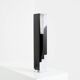 Art Deco vase in black and white opaline glass Anatole Riecke 1939