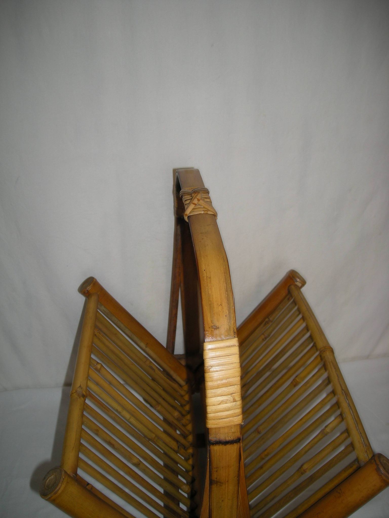 Bamboo folding magazine rack from the 40s - 50s