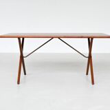 Hans Wegner's AT 303 cross-legged dining table, Andreas Tuck, Denmark, 1950