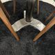 Ensemble guéridon et 3 chaises de bistrot vintage années 1960