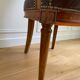 Vintage office chair in wood and brown studded leather late nineteenth