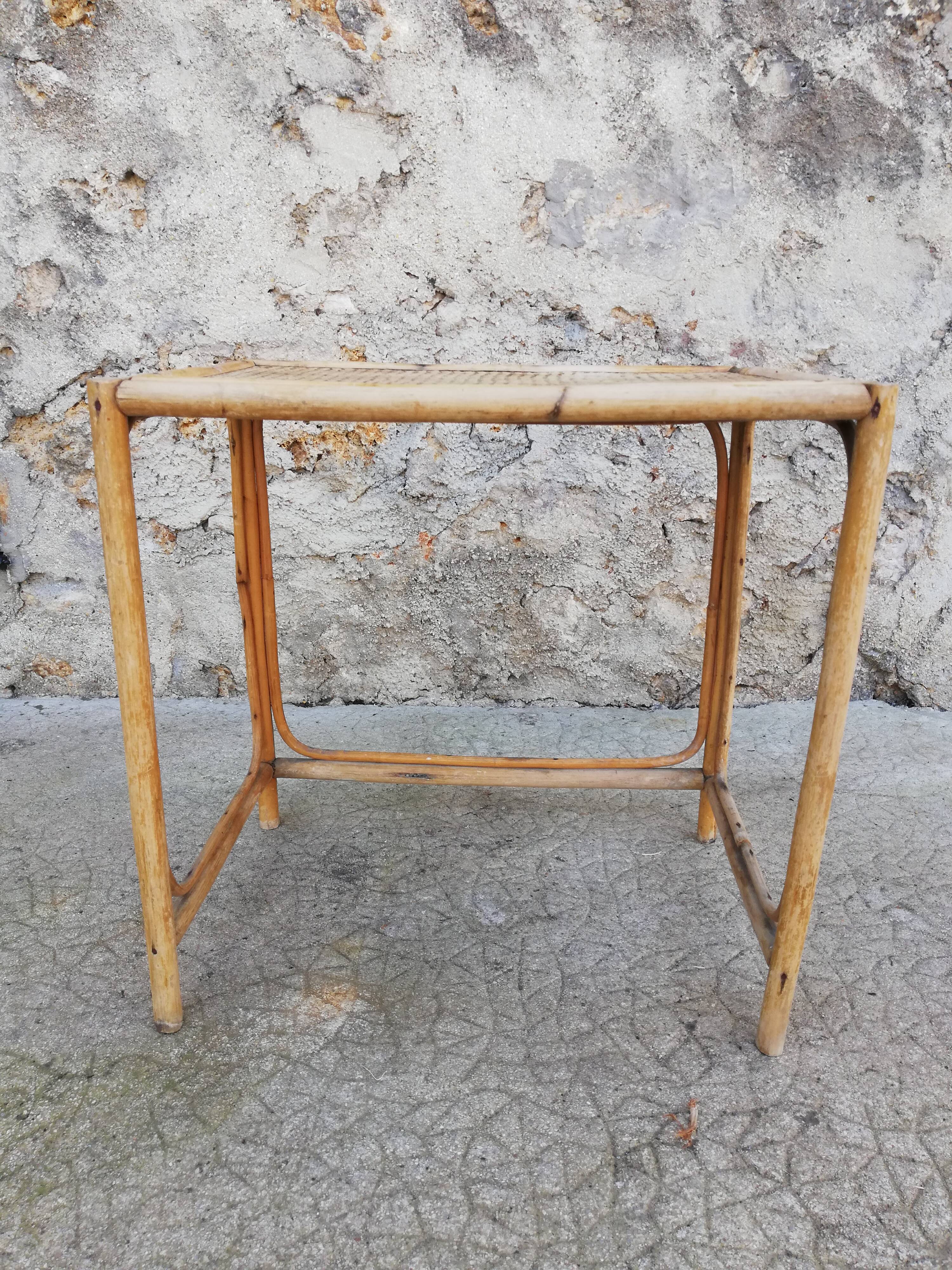 Bamboo rattan child desk