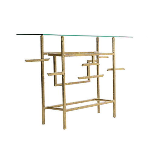 Brass console by Henri Fernandez